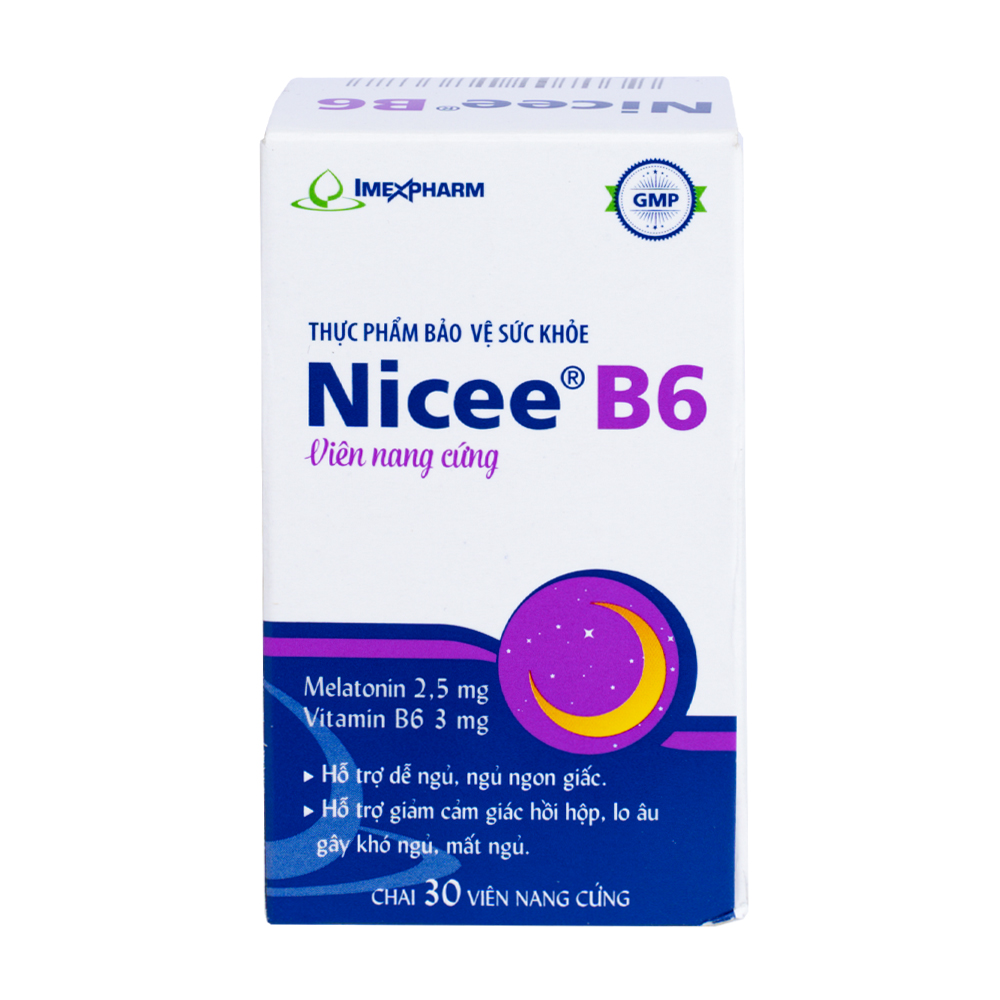 Thực phẩm giúp ngủ ngon Imexpharm Max Go Nicee B6 (Hộp 30 viên)
