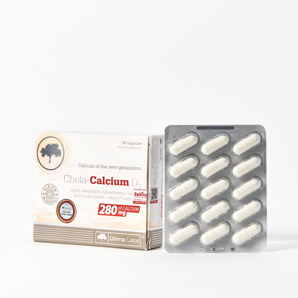 OLIMP Chela-Calcium D3 H.Tro Bo Sung Canxi (Hop 2Vi x 15Vien)