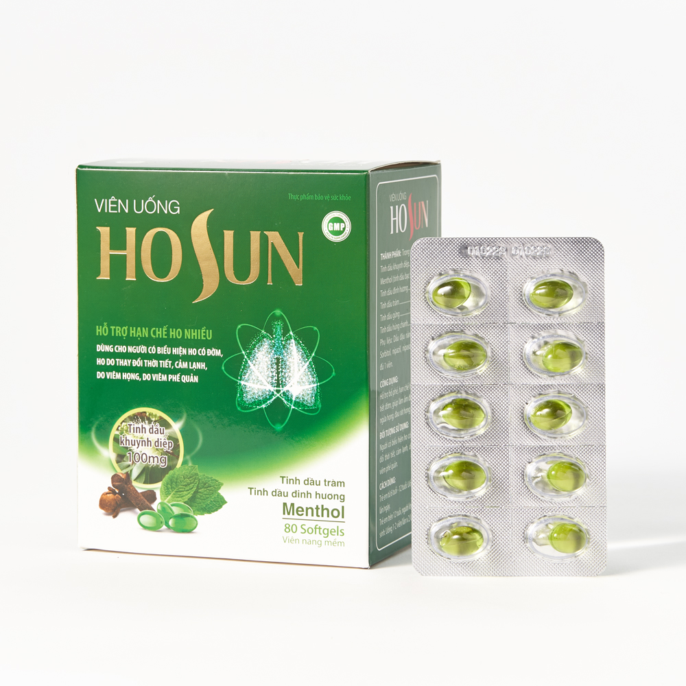SUNPHARMA Vien Uong Ho Sun H.Tro Duong Ho Hap (Hop 8Vi x 10Vien)