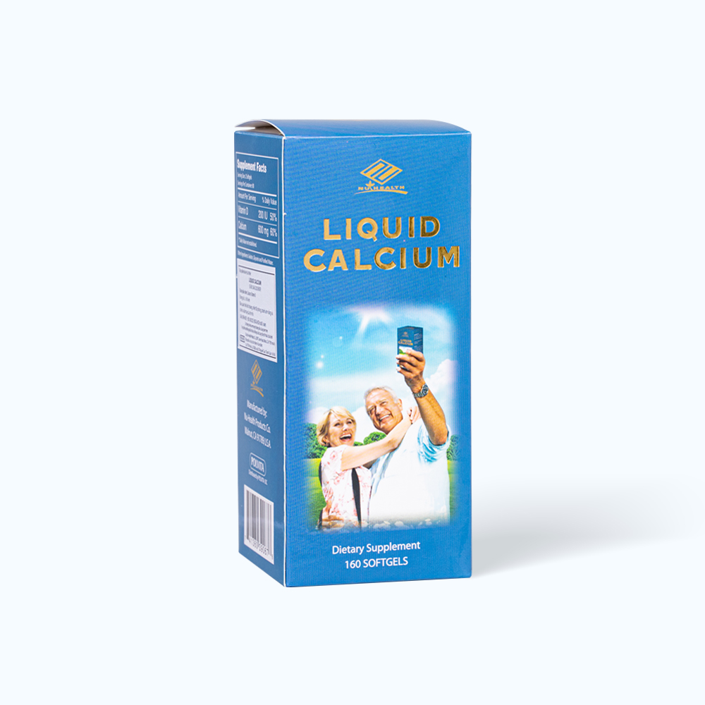 NU HEALTH Liquid Calcium B.Sung Canxi Va Vitamin D (Hop 160vien)