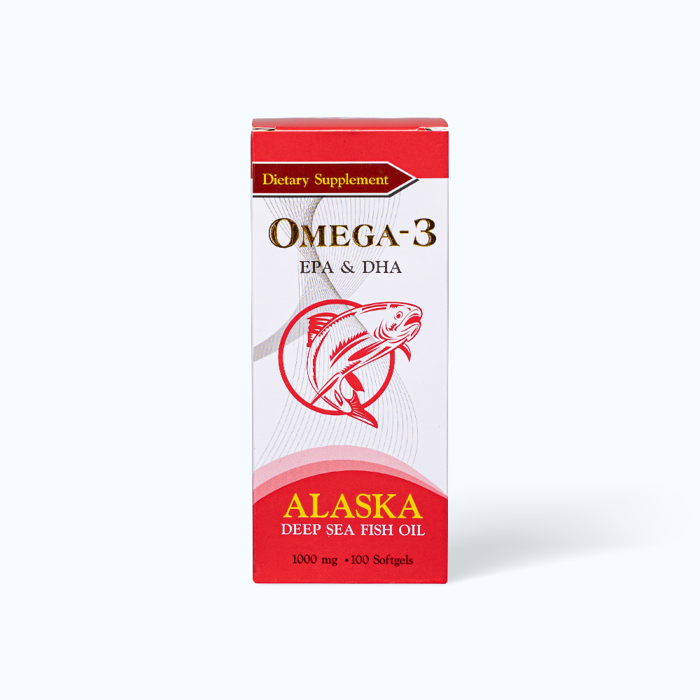 NU HEALTH Alaska Deep Sea Fish Oil Omega 3 Ho Tro Tim Mach, Bo Mat Hop 100v
