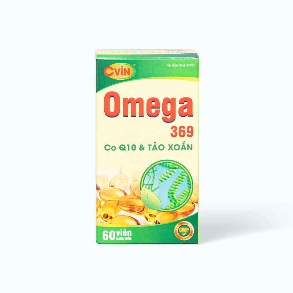 Tảo xoắn CVIN Omega 369 CoQ10 (Hộp 60 viên)