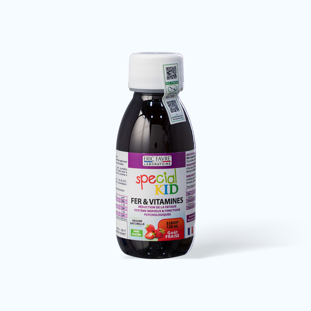 SPECIAL KID Fer & Vitamines B.Sung Sat & Vitamin Cho Tre (Chai 125ml)