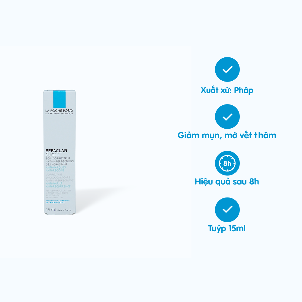 La Roche Posay Effaclar Duo+ Kem Duong Da Giam Mun 15ml/Tuyp