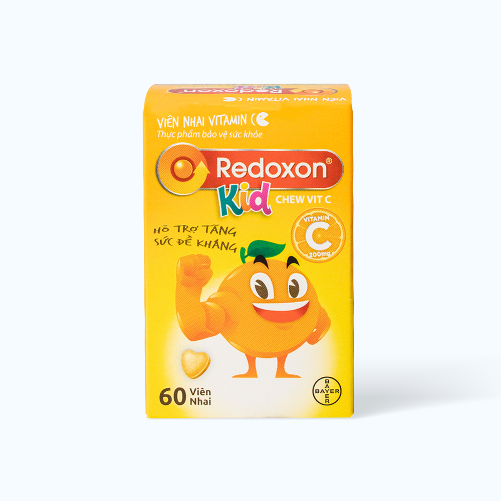 BAYER Redoxon Kid Vien Nhai Bo Sung VTM C (Hop 60 Vien)