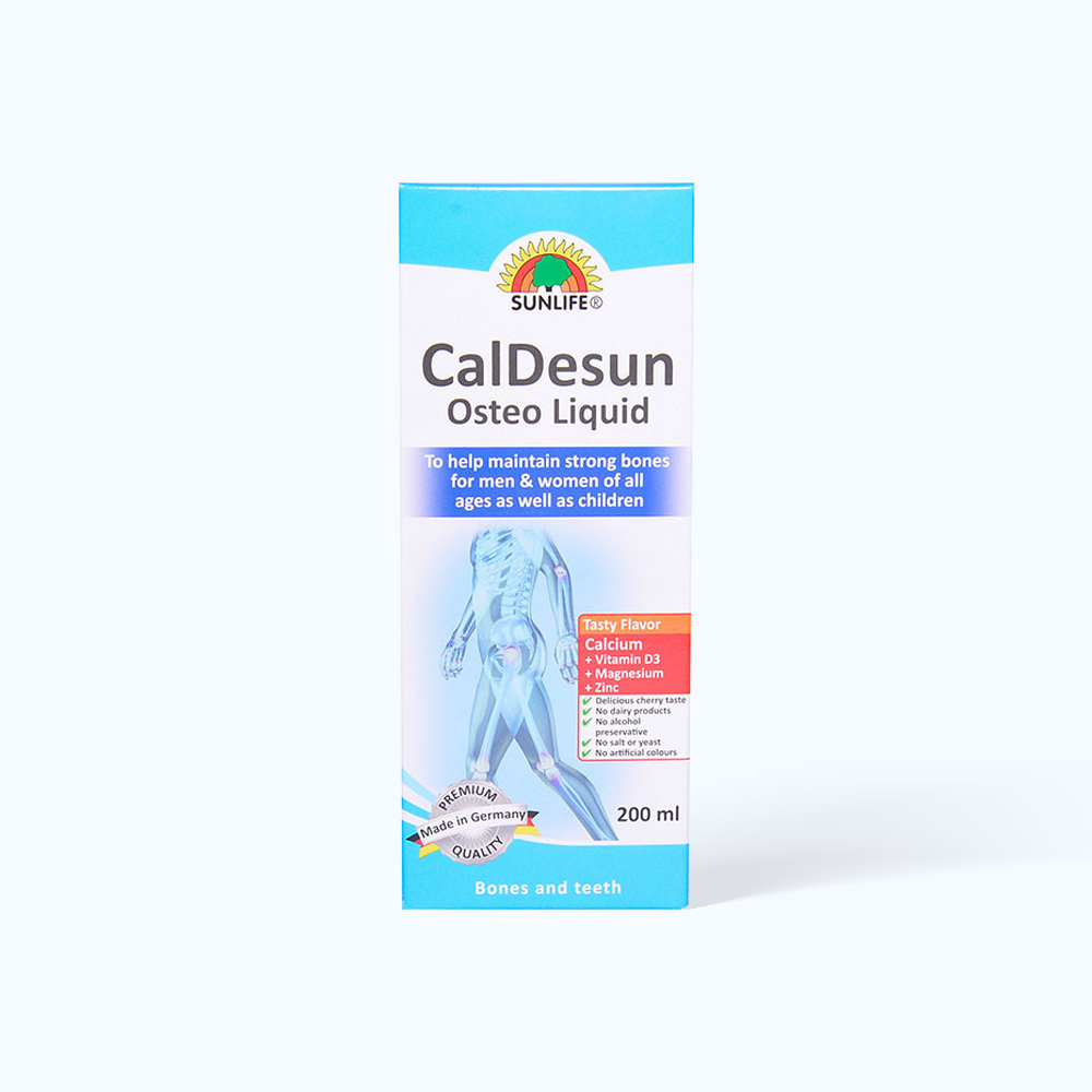 SUNLIFE CalDeSun Osteo Liquid Ho Tro Xuong (Chai 200ml)
