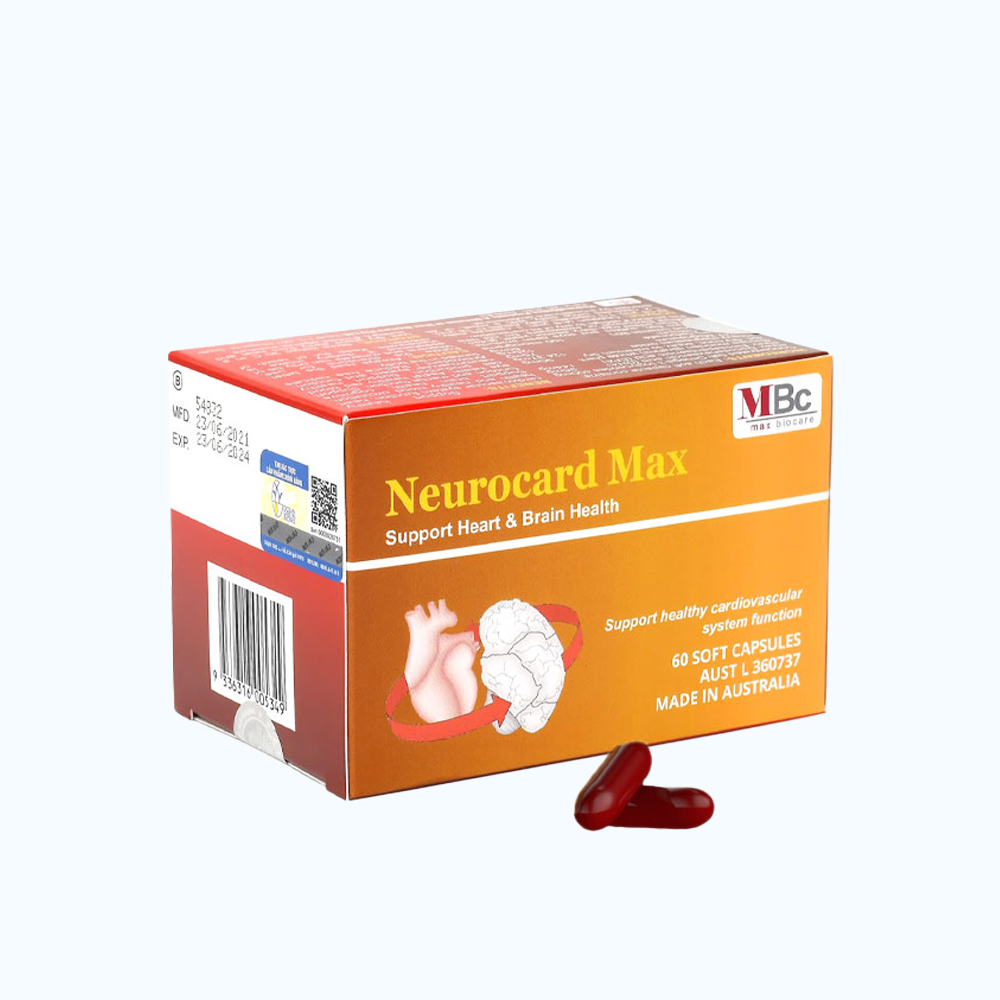 MBC Neurocard Max Ho Tro Nao Va Tim Mach (Hop 60vien)