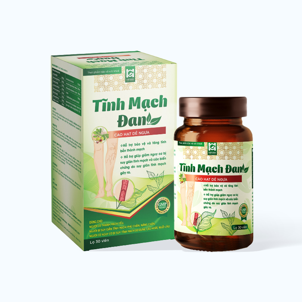 HGSG PHARMA Tinh Mach Dan, Ho Tro Suy Gian Tinh Mach ( Hop 30v)