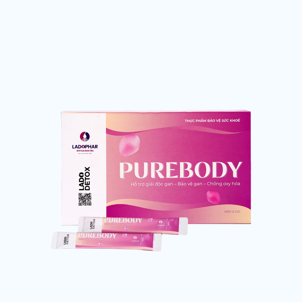 LADOPHAR Nuoc Uong Thanh Loc Co The LadoDetox Purebody (Hop 12 goi)