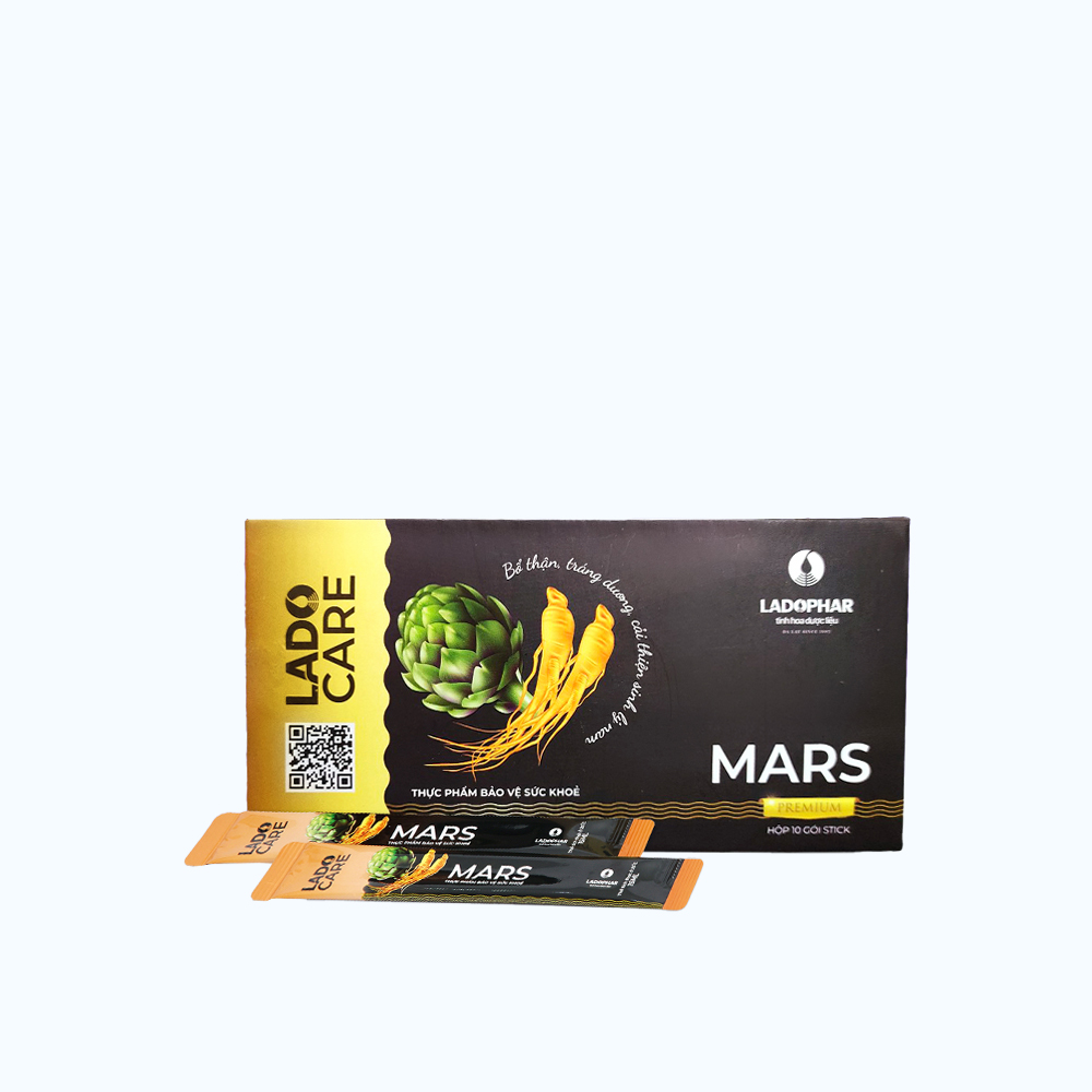 LADOPHAR Nuoc uong Lado Care Mars giup bo than trang duong (Hop 10 goi)