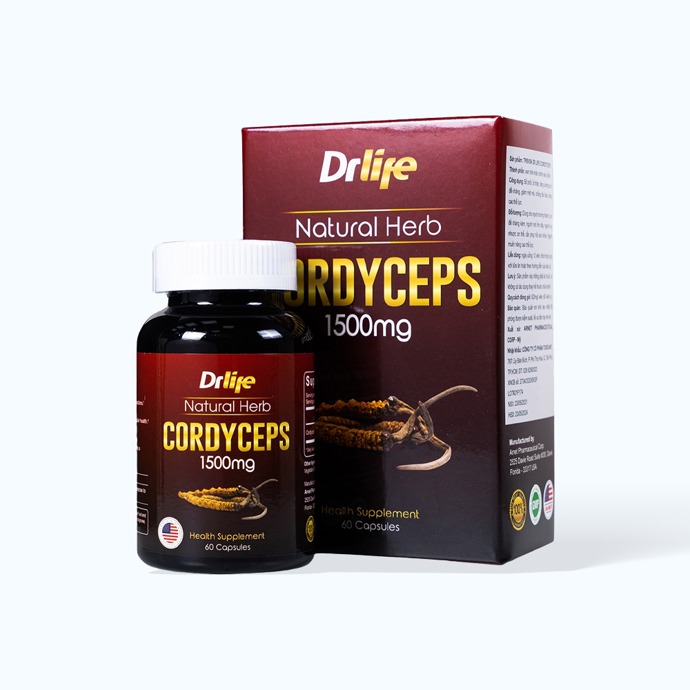 DR LIFE Cordyceps Ho Tro Tang De Khang (Hop 60 Vien)