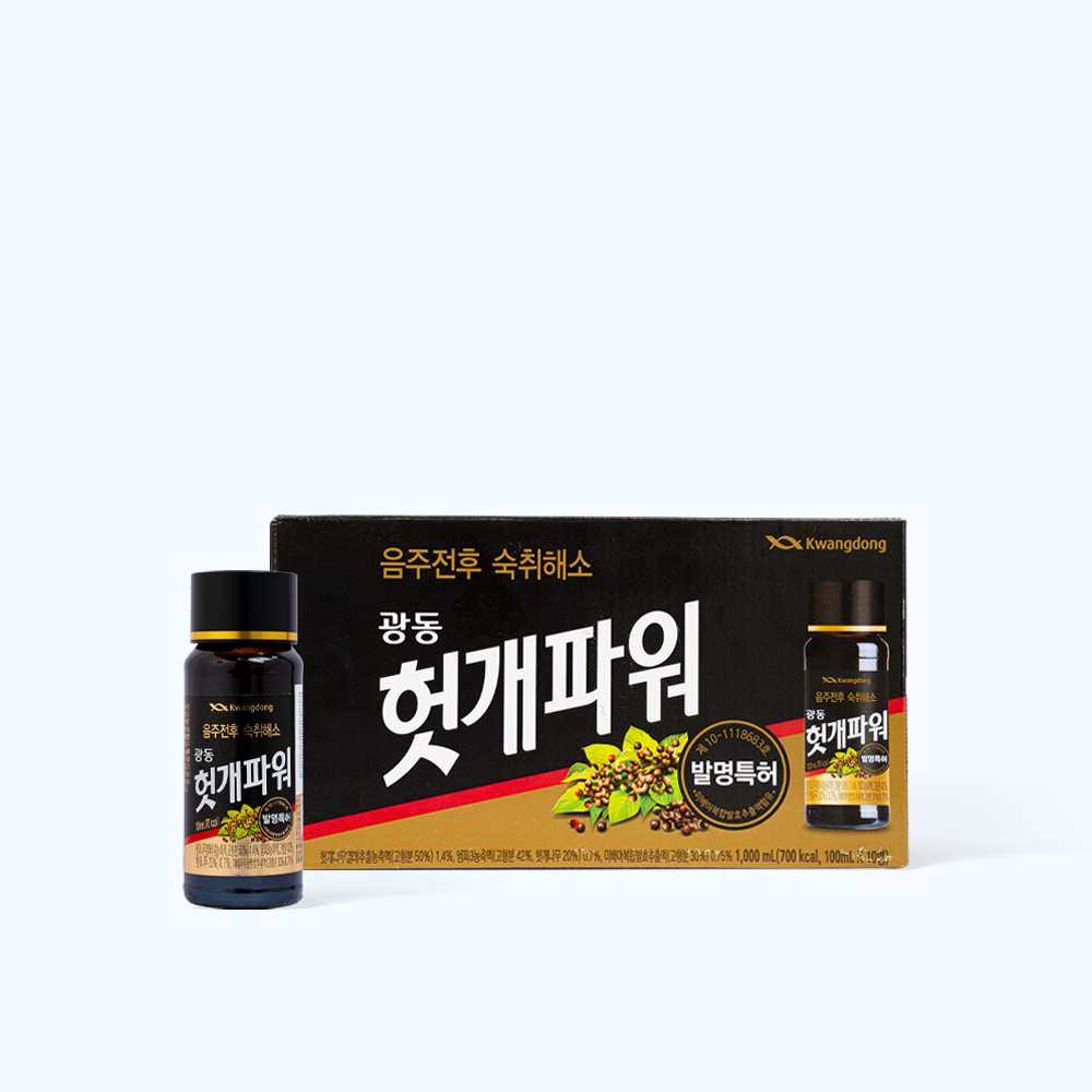 Nước Uống Giải Rượu, Giải Độc, Tăng Cường Chức Năng Gan Hutkae Kwangdong (Hộp 10 chai x 100ml)
