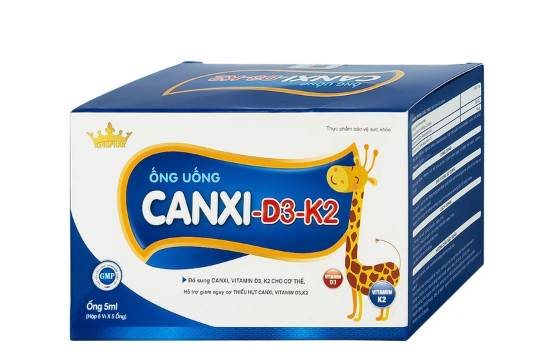 Siro ống uống Canxi-D3-K2 5ml Kingphar bổ sung canxi & vitamin D3 cho cơ thể (6 vỉ x 5 ống)